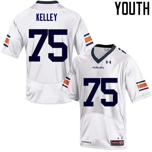 Auburn Tigers Youth Trent Kelley #75 White Under Armour Stitched College NCAA Authentic Football Jersey RXY5274BO